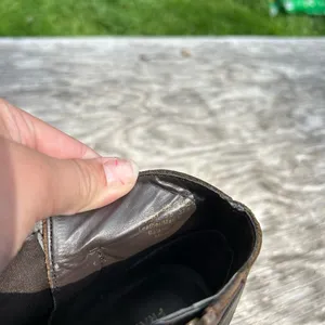 [Franco Sarto] Brown Leather‎ Side Zip Heeled Ankle Boots size 7.5 thumbnail 9