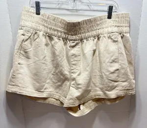 Aerie High Waisted Cream Colored Relaxed Fit Shorts Women’s Size XL thumbnail 1