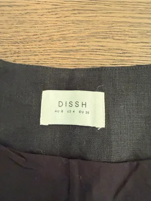 DISSH Linen Vest Black Size 4 thumbnail 2