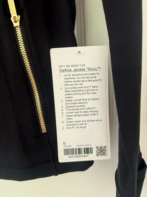 lululemon athletica Black Define Jacket with Gold Zipper thumbnail 3