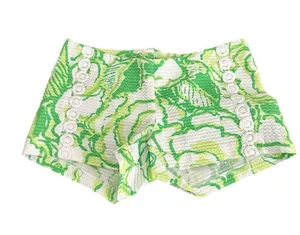 Lilly Pulitzer Liza Resort White Green Heartbreakers Shorts 000 thumbnail 4