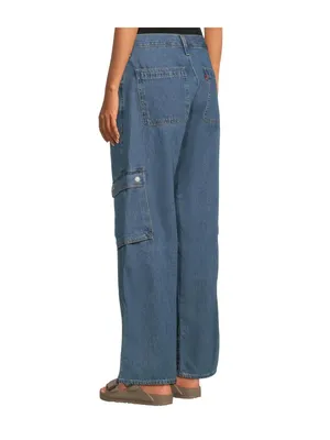 Levi's Womens Superlow Loose Snap Zip Fly Jeans 94417325 All Over Blue 29X32 thumbnail 13