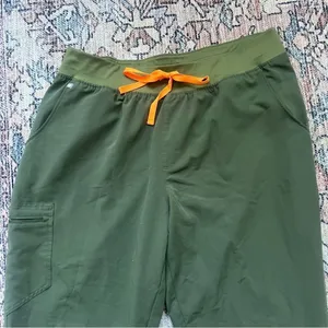 Figs Scrub Zamora Pants Jogger Pants Moss Green Plus Size 3XL Coral Drawstring thumbnail 5