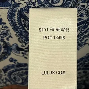 Women's Lulus Taj Mahal Tour Lined Shift‎ Dress in Blue & White Size Medium thumbnail 8
