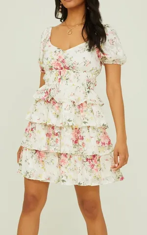 NWT Altar’d State Malia Tiered Floral Dress thumbnail 1