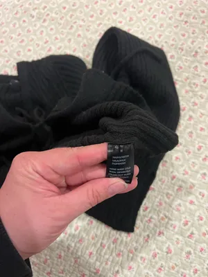 Windsor Black Ribbed Lace-Up Knit Top thumbnail 2