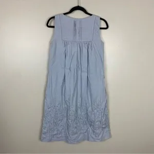 Jigsaw Kew 100% linen dress baby powder blue coastal grandma beach vacation sz 6 thumbnail 6