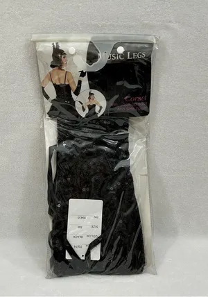 Music Legs Corset W/ Lace Up Back & Side Zipper Womens S Halloween Costume 70574 thumbnail 4