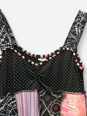 Rare Y2K Hand Jive Patchwork Fairy Boho Tank Top XS USA thumbnail 5