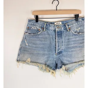 AGOLDE Womens Shorts Blue Parker Vintage Cut Off Denim Distressed Jean Size 31 thumbnail 6