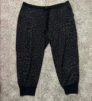 Nike Black Jogger Sweatpants with Tonal Print thumbnail 1