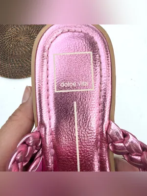 Dolce Vita Women’s Shoes Sandals Pink Metallic Slip On Flip Flop Size 9 thumbnail 7