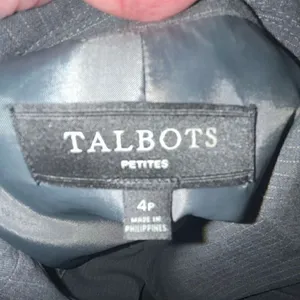 ‎Talbots gray & white pinstriped blazer 4P thumbnail 4