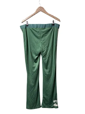 Abercrombie & Fitch A&F Vintage 2000s 90s Y2K Nylon Track Pants Green Medium thumbnail 3