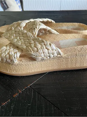 Dolce Vita Wrenley Platform Rafia Sandals Size 10 thumbnail 2