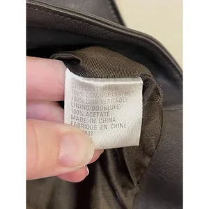 ISDA‎ & CO Chocolate Brown Genuine Leather Zip V-neck Vest Size Large Festival thumbnail 6