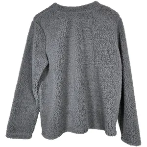 Disney Winnie the Pooh‎ Sherpa Fleece Sleepwear Top M Gray "Ok But First Hunny" thumbnail 2