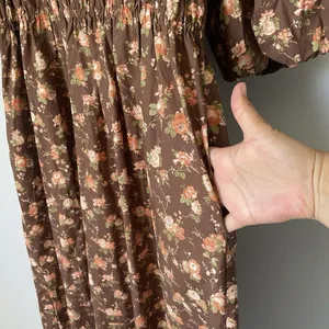 Tuckernuck Rosewood Chintz Marlena Floral Brown Boho Midi Dress Size Medium thumbnail 9