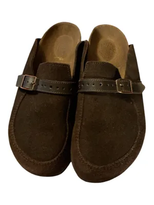 Birkenstock Buckley Dark Brown Suede Clogs - Size 37 (Women's 6/6.5) thumbnail 2