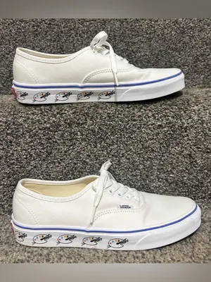 Vans Authentic Sidewall-Paint Palette Low Top Sneakers In True White Canvas thumbnail 4