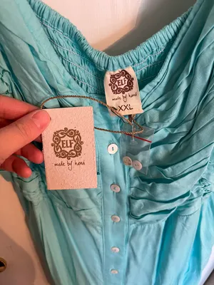 e.l.f. Brand New & Never Worn Smocked Blue Dress thumbnail 10