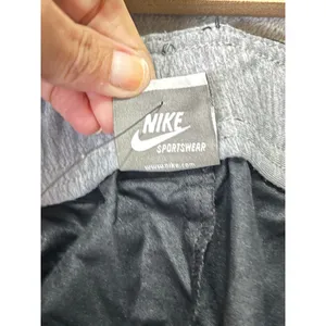 Vintage Nike Track Pants Black Blue Swoosh Y2K Windbreaker Athletic XL New thumbnail 7