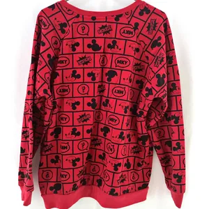 Disney Mickey Mouse Jr's Black Red Sweatshirt XXL 2XL Thought Bubbles Y2K thumbnail 3