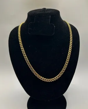 Real Gold Cuban Chain 6mm 24 Inch Plated Stainless Steel Waterproof Mens thumbnail 1