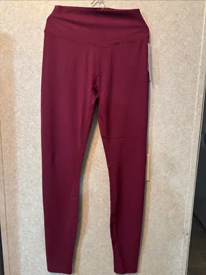 High-Waist Sculpting Leggings in Burgundy thumbnail 4