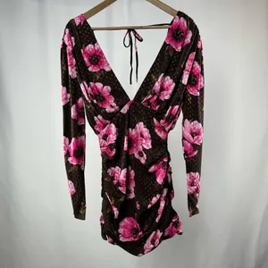 NWT Lovers + Friends Camden Mini Dress in Tessa Floral Multi Size Extra‎ Small thumbnail 5