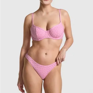 Frankie’s bikinis pink bikini set thumbnail 2