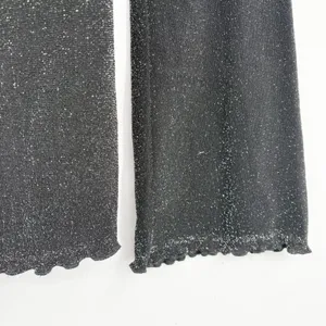 IRE Womens Black‎ Y2K Witchy Shimmer Bell Sleeve Whimsigoth Keyhole Top Size M thumbnail 5
