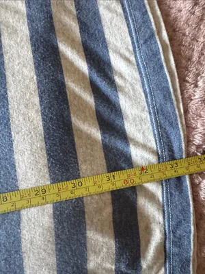 Tommy Bahama blue and gray striped hooded swimsuit coverup, size L thumbnail 8