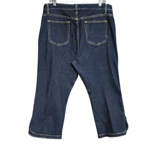 Gap Cropped Boot Cut Jeans Womens 16 Dark Blue Solid Regular Modern‎ thumbnail 3