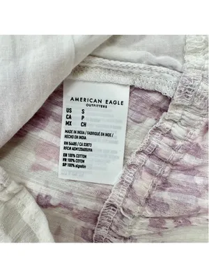 American Eagle Outfitters Cropped Tank Lavender Floral Cottage Boho Fairy Small thumbnail 7