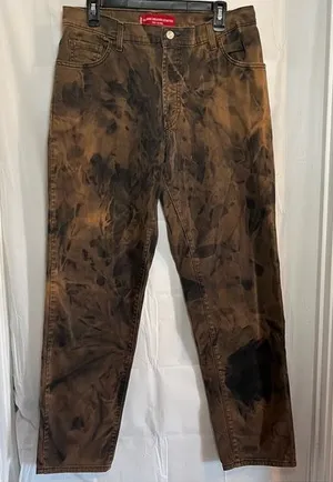 Levi’s 550‎ Black Acid Wash Mom Jeans Size 14 L High Waist Y2K Grunge 90s Rust thumbnail 1