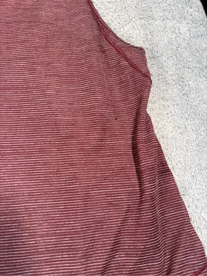 Lululemon Racerback Tank Top Burgundy Stripe thumbnail 2