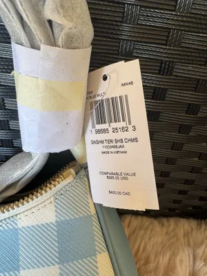 Coach CES65 Teri Shoulder Bag With Gingham Print And Charm thumbnail 5