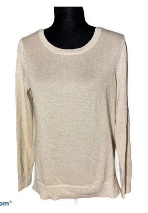 Ann Taylor Loft, Gold Sweater EUC thumbnail 1