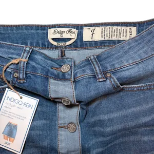 Princess Polly NWT Two Tone Denim Mini Skirt Button Front Women’s 7 thumbnail 3