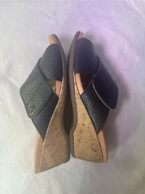 Vionic Black Crisscross Wedge Slide thumbnail 6