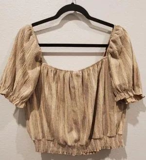 H&M  Seersucker Crop Top thumbnail 1