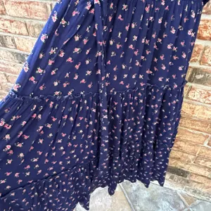 Altar'd State Medium Blue Floral Long Dress Floral Lightweight Feminine Romantic thumbnail 3
