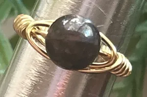 Handmade 💍 Handcrafted Garnet Wire Wrapped Crystal Ring size 6 thumbnail 1