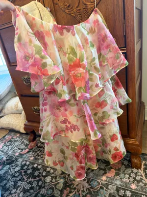Abercrombie Women’s Strapless Ruffle Dress Medium thumbnail 1