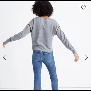 Miles by Madewell Embroidered-Trim Crop Sweatshirt C23‎ thumbnail 3