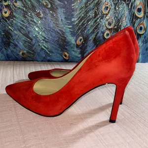 Saks Fifth Avenue Size 6 Burnt Orange Heels thumbnail 5