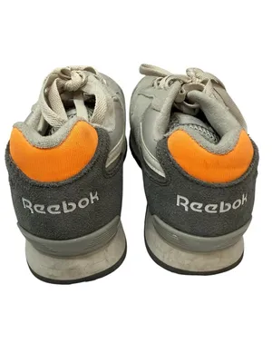 Reebok Women's Harman Composite Toe Light Gray Suede Work Sneakers Orange Trim thumbnail 5