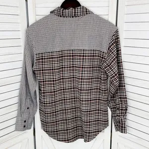 Abercrombie & Fitch Oversized‎ Multi Plaid Flannel Shirt Brown XS Button Up thumbnail 8