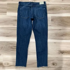 Zara Dark Blue Raw Hem Skinny Jeans Women’s 6 thumbnail 4